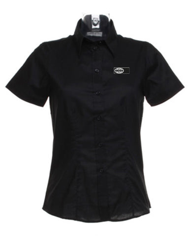 FGW2016000065 - Ladies Black Oxford Short Sleeve Shirt
