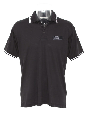 FGW2016000021 - Men's Black Short Sleeve Tipped Piqué Polo